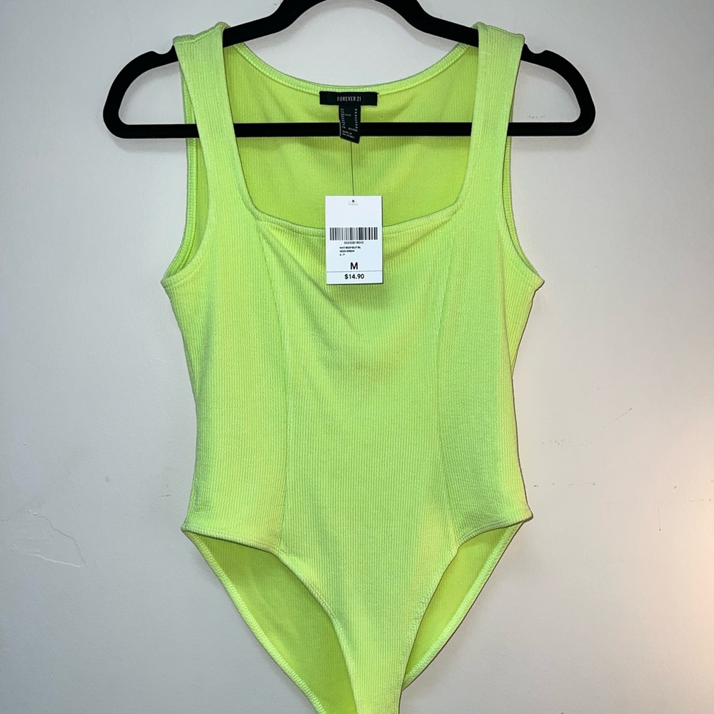 Lime Green Forever 21 Bodysuit - NWT 💚